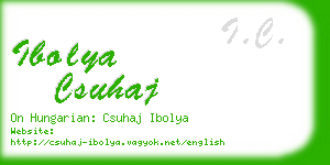 ibolya csuhaj business card